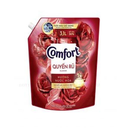 Nước Xả Vải Comfort Hương Nước Hoa Thiên Nhiên Quyến Rũ Túi 3.1L