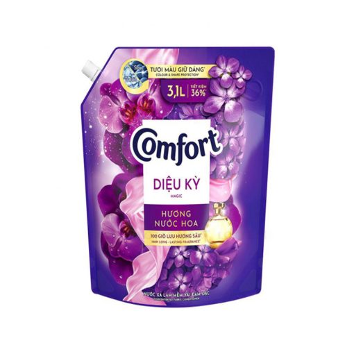 Nước Xả Vải Comfort Hương Nước Hoa Thiên Nhiên Diệu Kỳ Túi 3.1L