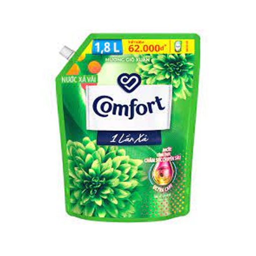 Nước Xả Vải Comfort 1 Lần Xả Hương Gió Xuân Túi 1.8L