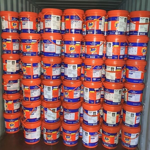 Bột giặt Tide đóng full container tại kho