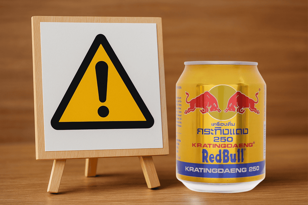Một người tập trung làm việc với một lon Red Bull bên cạnh.