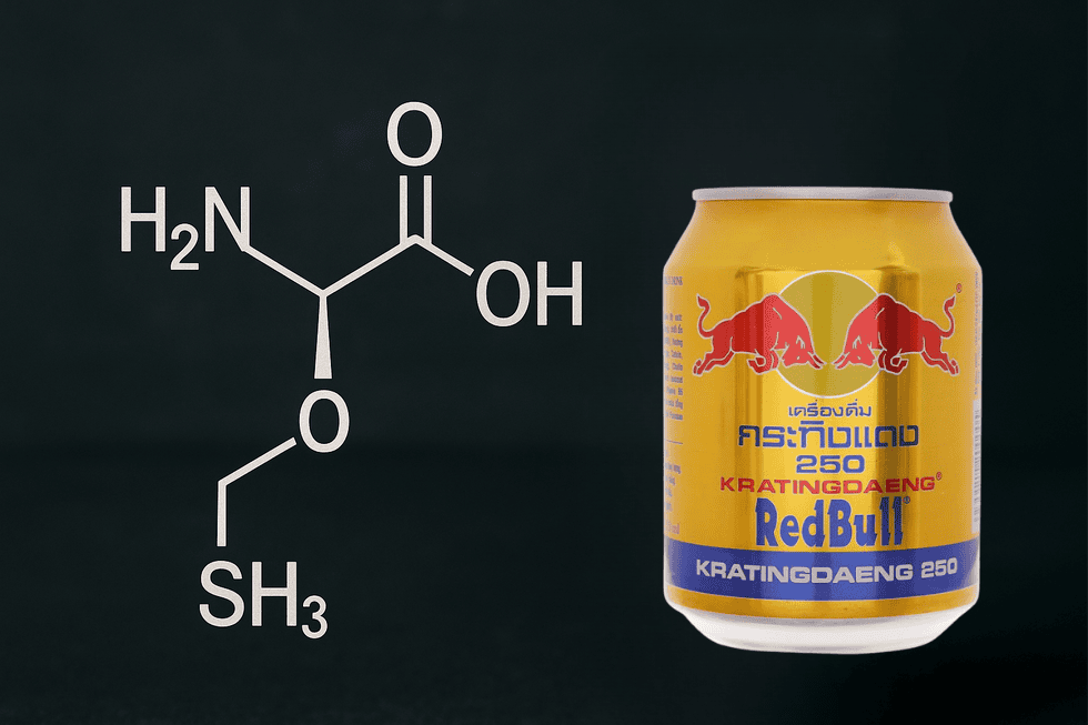 Một người tập trung làm việc với một lon Red Bull bên cạnh.