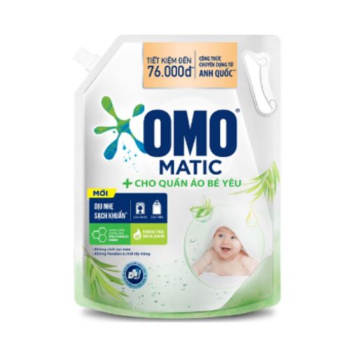 Nước Giặt OMO Matic Dịu Nhẹ Cho Quần Áo Bé Yêu 3.6KG
