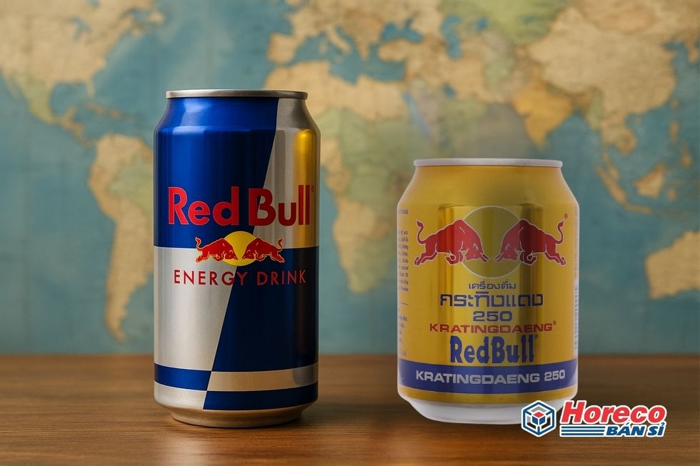 Hàng Tiêu Dùng HORECO https://horeco.vn Hình ảnh bao quát sự khác biệt của Red Bull giữa các thị trường lớn.